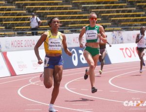 Rayane Soares durante a prova dos 400m T13.