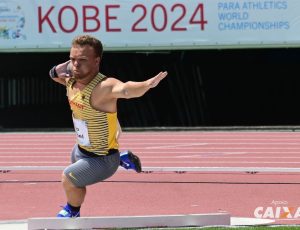 Multimedalhista alemão Niko Kappel, campeão mundial do lançamento de peso F41