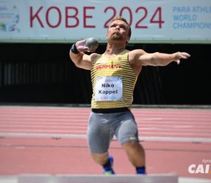 Multimedalhista alemão Niko Kappel, campeão mundial do lançamento de peso F41